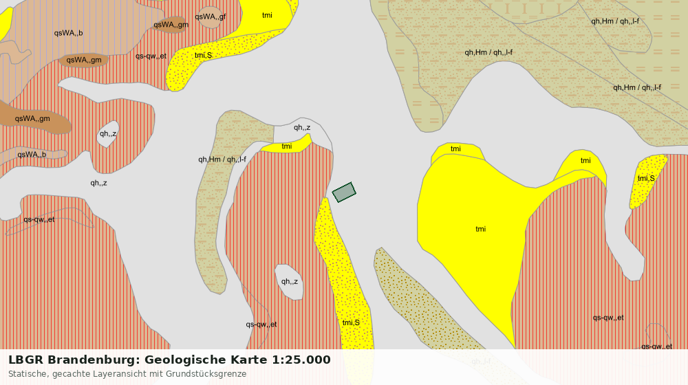 Statische Kartenansicht: LBGR Brandenburg: Geologische Karte 1:25.000