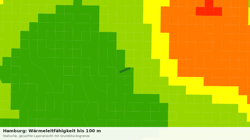 Statische Kartenansicht: Hamburg: Wärmeleitfähigkeit bis 100 m