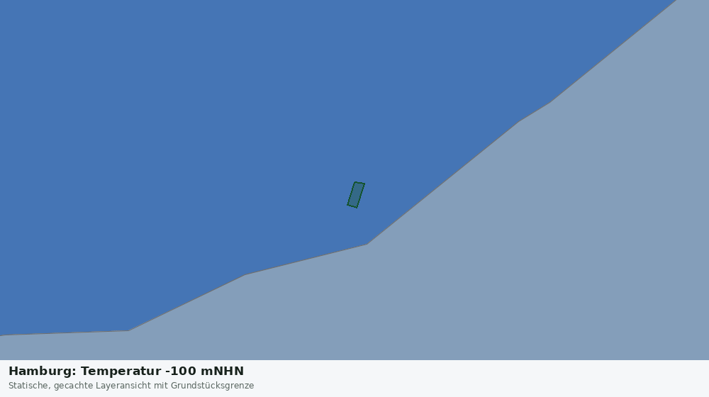 Statische Kartenansicht: Hamburg: Temperatur -100 mNHN