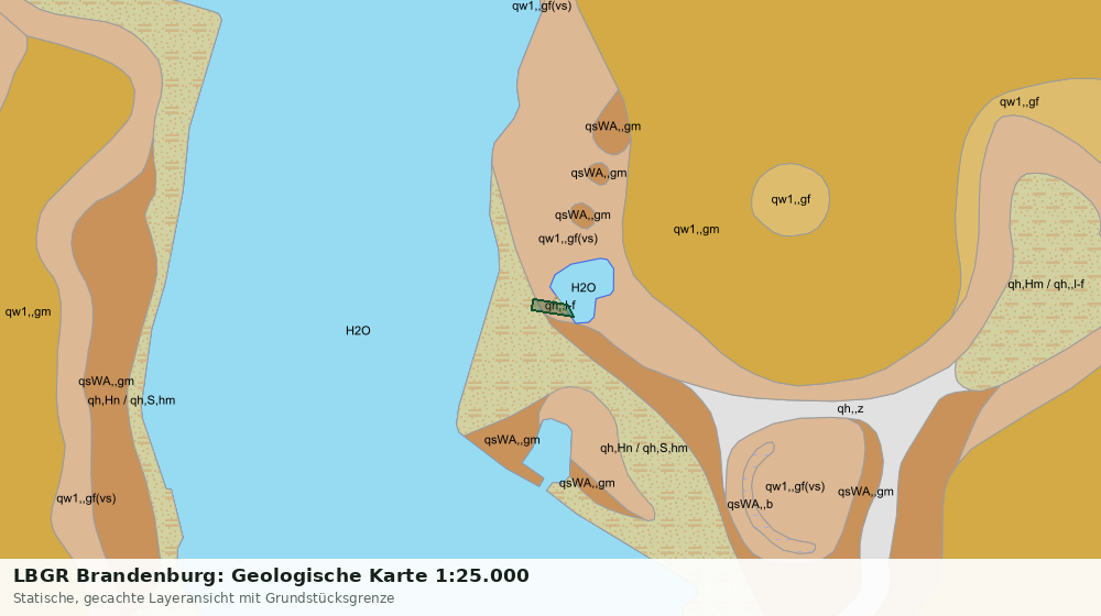 Statische Kartenansicht: LBGR Brandenburg: Geologische Karte 1:25.000