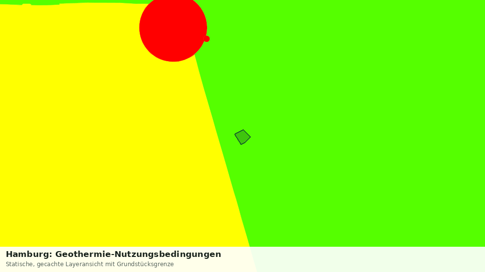 Statische Kartenansicht: Hamburg: Geothermie-Nutzungsbedingungen