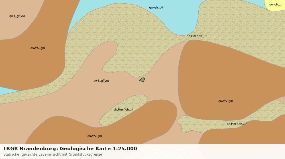 Statische Kartenansicht: LBGR Brandenburg: Geologische Karte 1:25.000