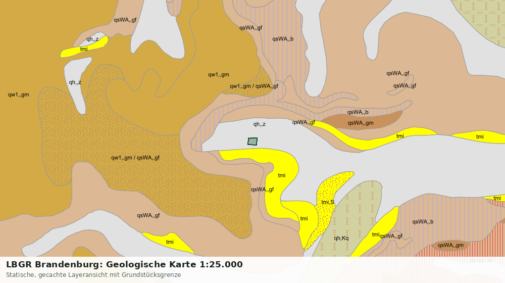 Statische Kartenansicht: LBGR Brandenburg: Geologische Karte 1:25.000