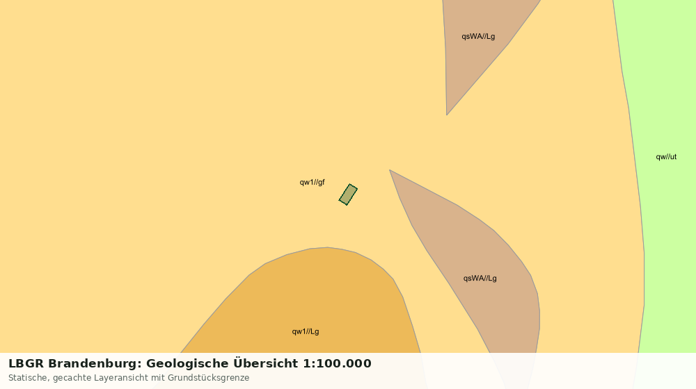 Statische Kartenansicht: LBGR Brandenburg: Geologische Übersicht 1:100.000