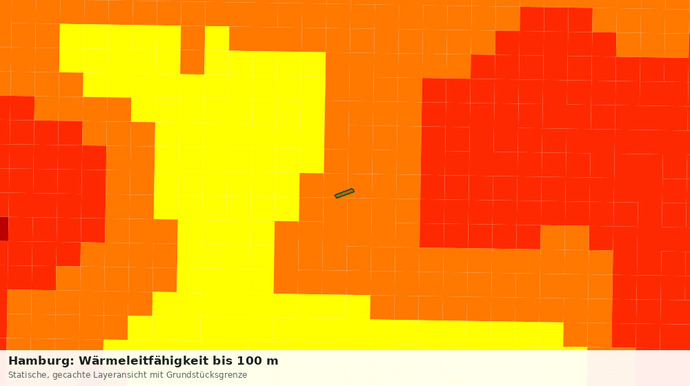 Statische Kartenansicht: Hamburg: Wärmeleitfähigkeit bis 100 m