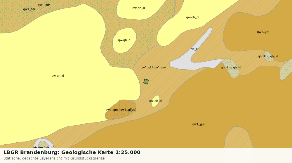 Statische Kartenansicht: LBGR Brandenburg: Geologische Karte 1:25.000