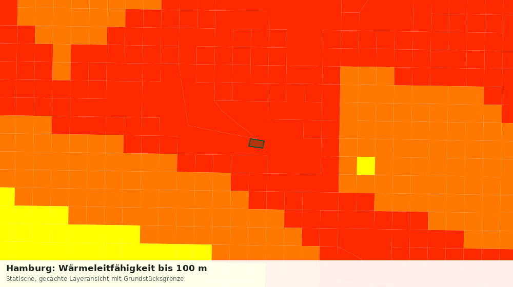 Statische Kartenansicht: Hamburg: Wärmeleitfähigkeit bis 100 m
