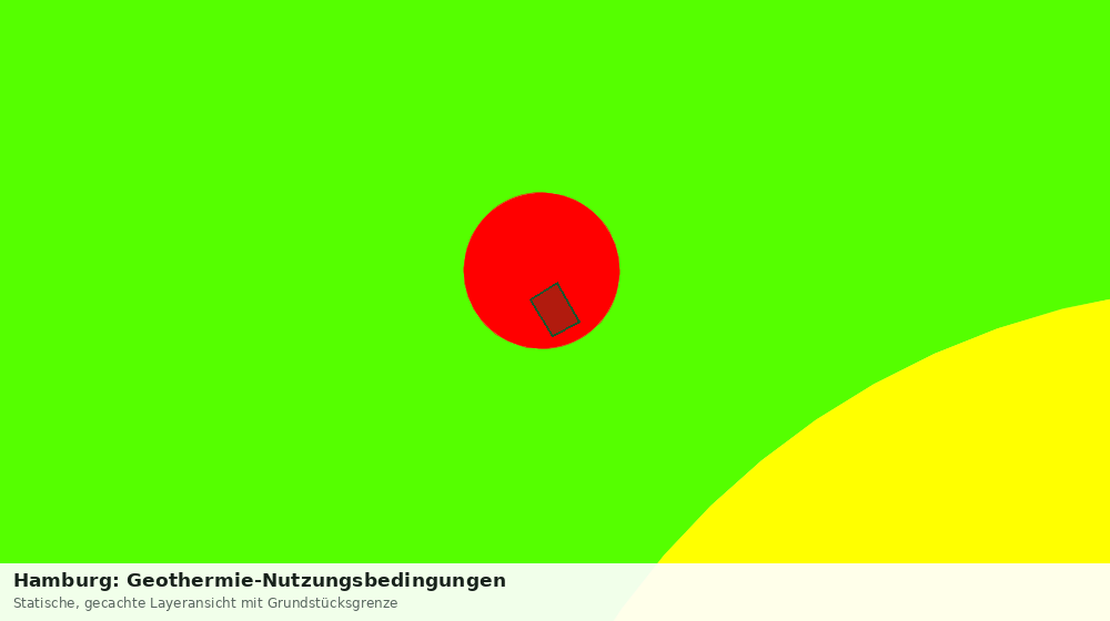 Statische Kartenansicht: Hamburg: Geothermie-Nutzungsbedingungen