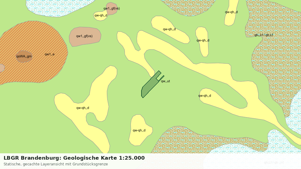 Statische Kartenansicht: LBGR Brandenburg: Geologische Karte 1:25.000