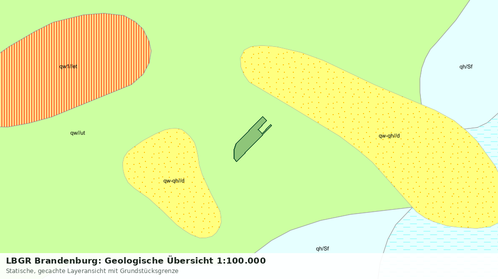 Statische Kartenansicht: LBGR Brandenburg: Geologische Übersicht 1:100.000