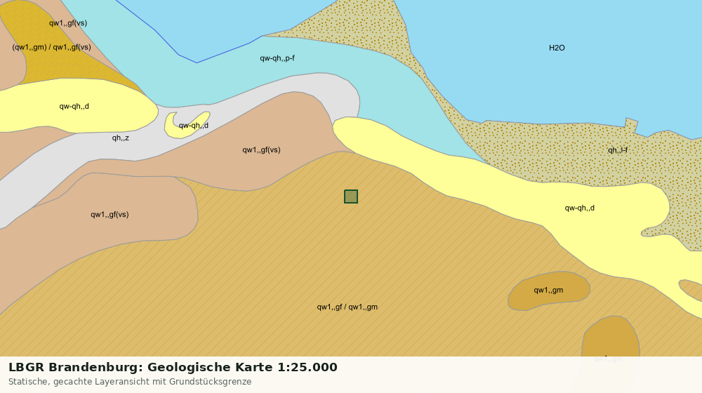 Statische Kartenansicht: LBGR Brandenburg: Geologische Karte 1:25.000