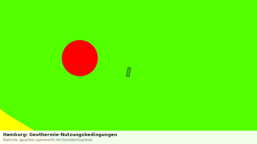 Statische Kartenansicht: Hamburg: Geothermie-Nutzungsbedingungen