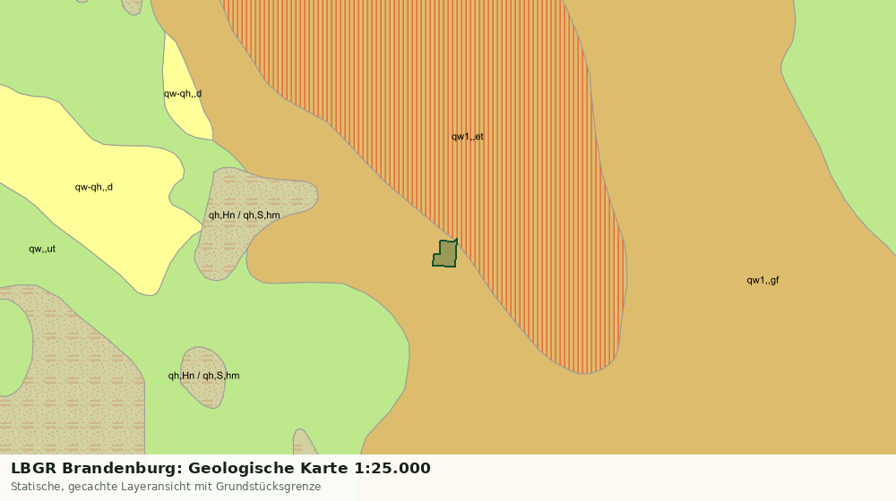 Statische Kartenansicht: LBGR Brandenburg: Geologische Karte 1:25.000
