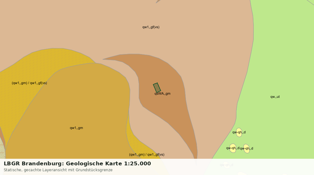 Statische Kartenansicht: LBGR Brandenburg: Geologische Karte 1:25.000