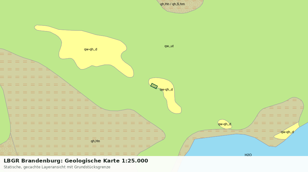 Statische Kartenansicht: LBGR Brandenburg: Geologische Karte 1:25.000
