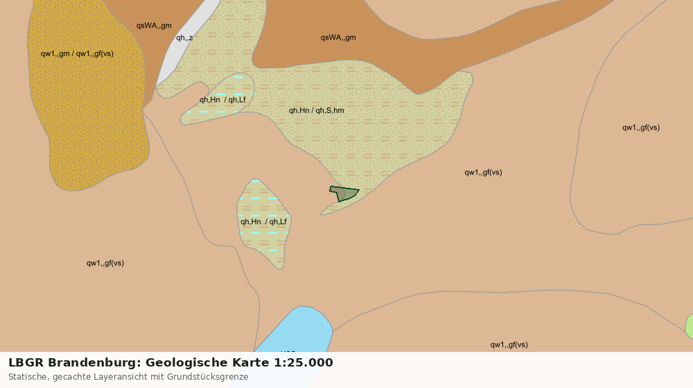 Statische Kartenansicht: LBGR Brandenburg: Geologische Karte 1:25.000