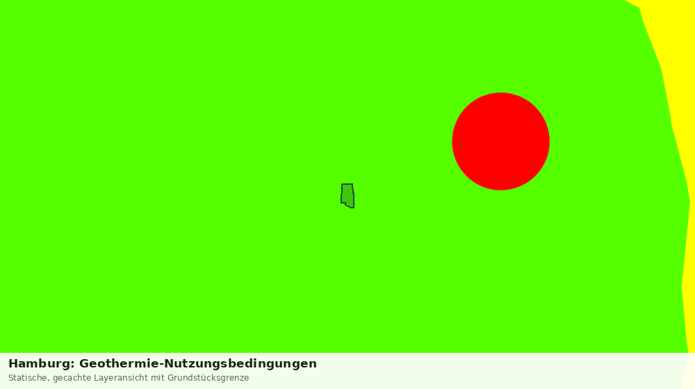 Statische Kartenansicht: Hamburg: Geothermie-Nutzungsbedingungen