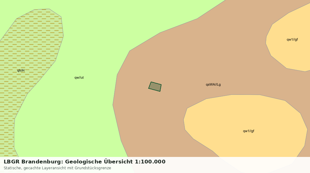 Statische Kartenansicht: LBGR Brandenburg: Geologische Übersicht 1:100.000