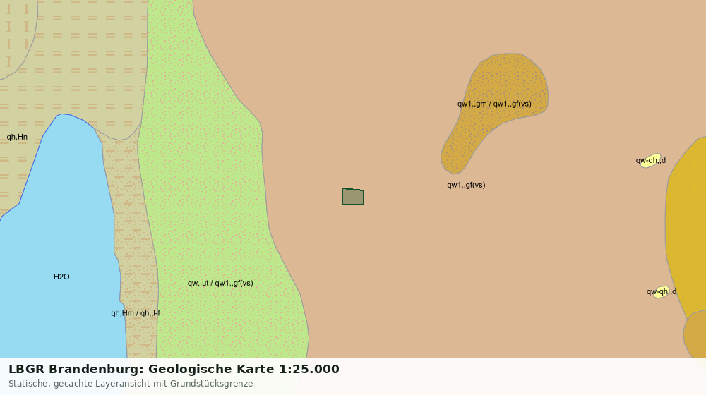 Statische Kartenansicht: LBGR Brandenburg: Geologische Karte 1:25.000