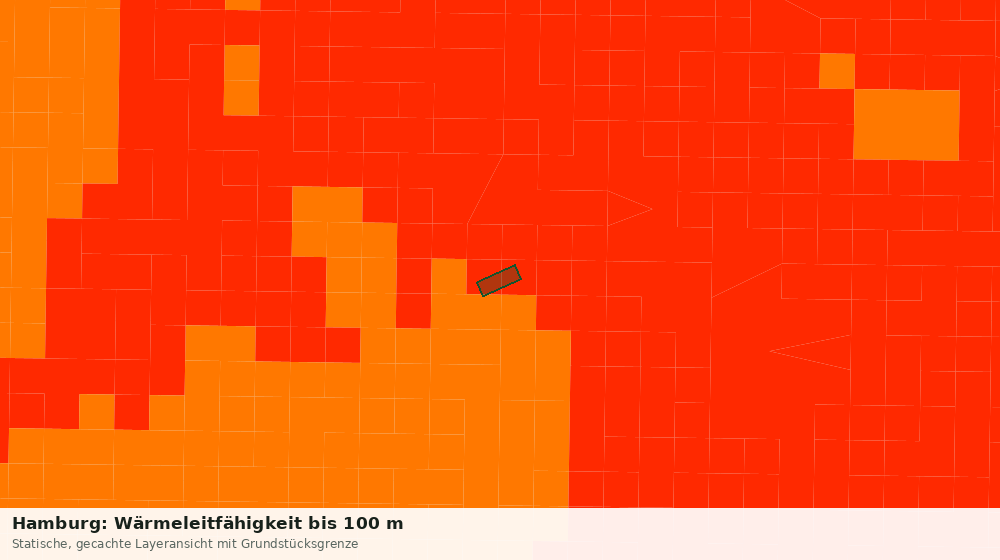 Statische Kartenansicht: Hamburg: Wärmeleitfähigkeit bis 100 m