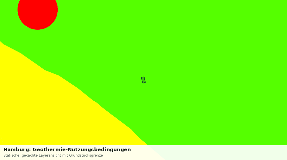 Statische Kartenansicht: Hamburg: Geothermie-Nutzungsbedingungen