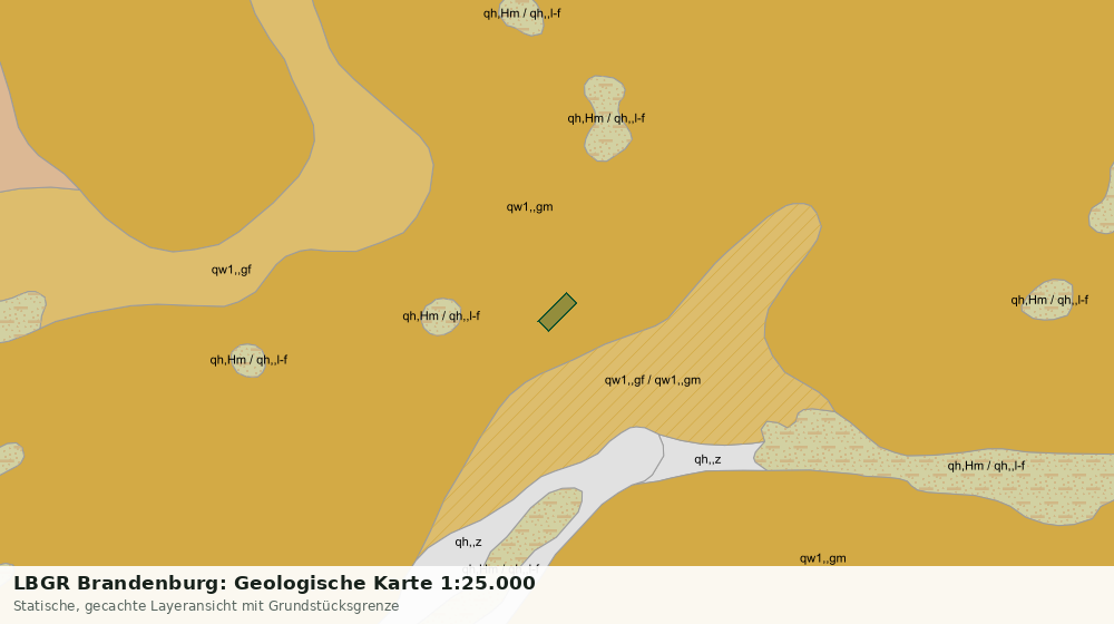 Statische Kartenansicht: LBGR Brandenburg: Geologische Karte 1:25.000