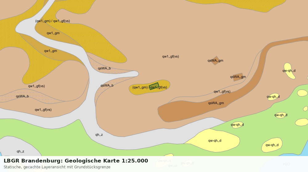Statische Kartenansicht: LBGR Brandenburg: Geologische Karte 1:25.000