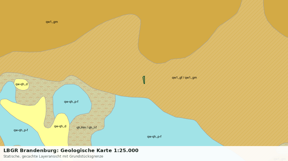 Statische Kartenansicht: LBGR Brandenburg: Geologische Karte 1:25.000