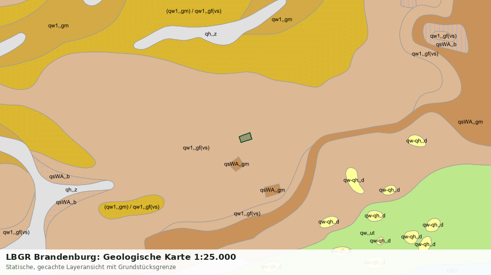 Statische Kartenansicht: LBGR Brandenburg: Geologische Karte 1:25.000