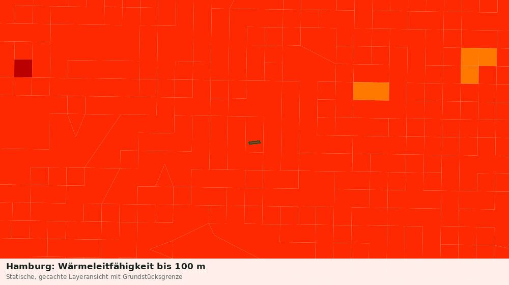 Statische Kartenansicht: Hamburg: Wärmeleitfähigkeit bis 100 m