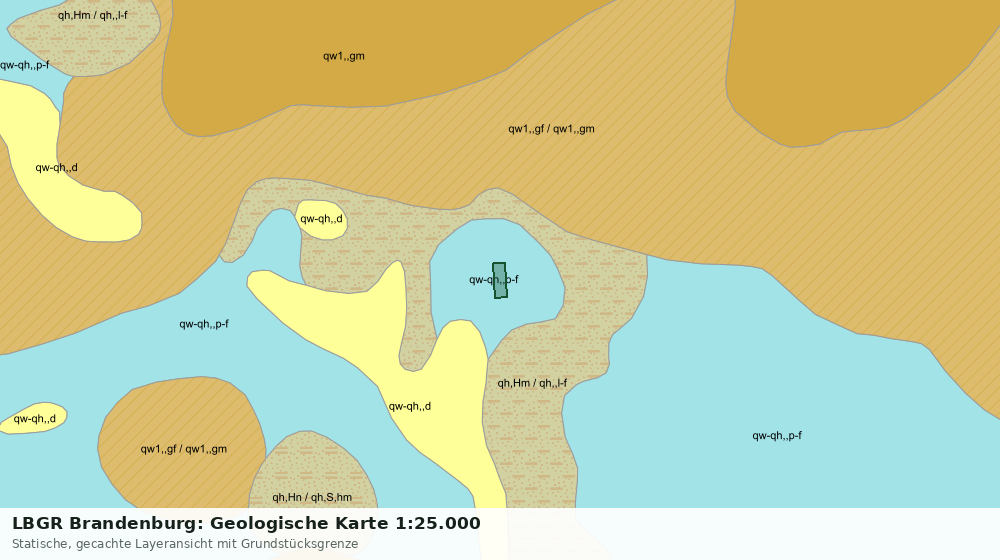 Statische Kartenansicht: LBGR Brandenburg: Geologische Karte 1:25.000