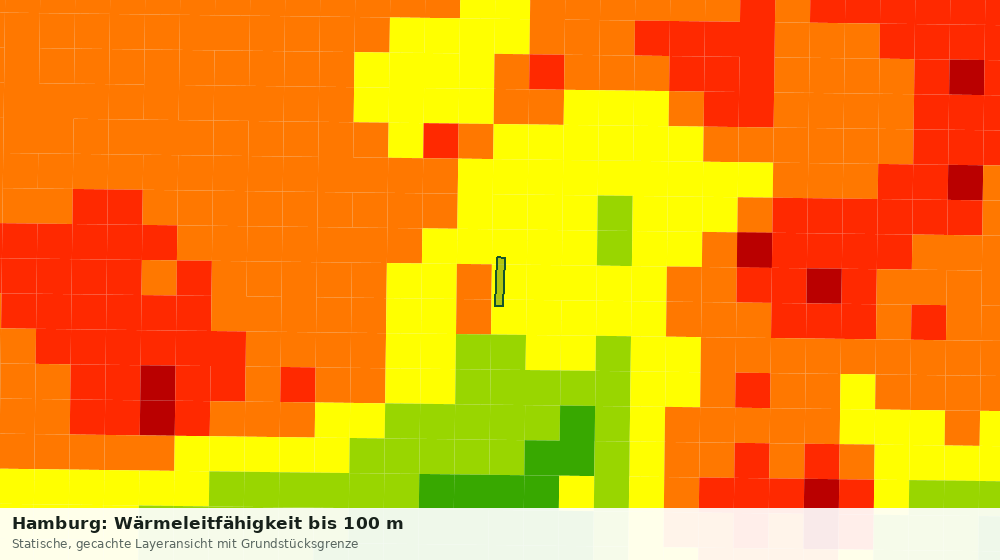 Statische Kartenansicht: Hamburg: Wärmeleitfähigkeit bis 100 m