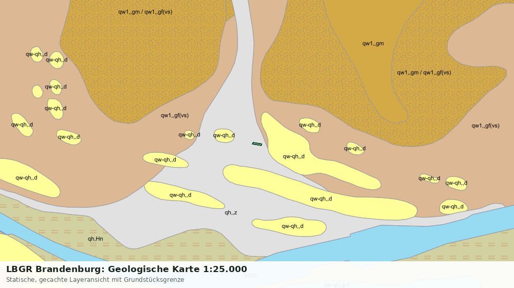 Statische Kartenansicht: LBGR Brandenburg: Geologische Karte 1:25.000