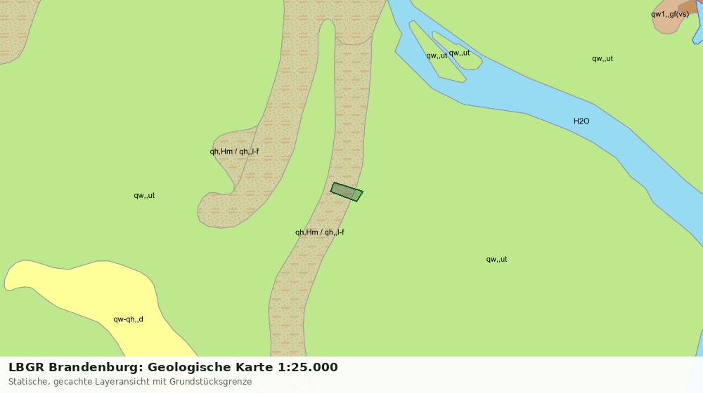 Statische Kartenansicht: LBGR Brandenburg: Geologische Karte 1:25.000