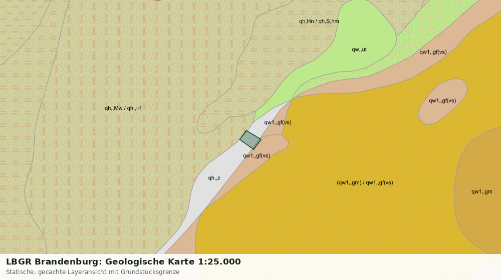 Statische Kartenansicht: LBGR Brandenburg: Geologische Karte 1:25.000