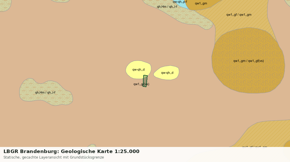 Statische Kartenansicht: LBGR Brandenburg: Geologische Karte 1:25.000