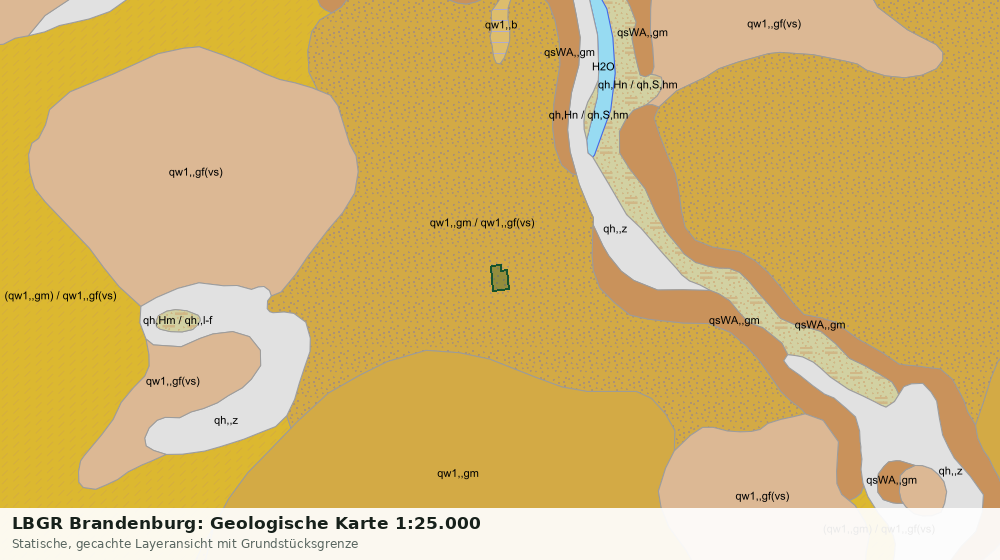 Statische Kartenansicht: LBGR Brandenburg: Geologische Karte 1:25.000