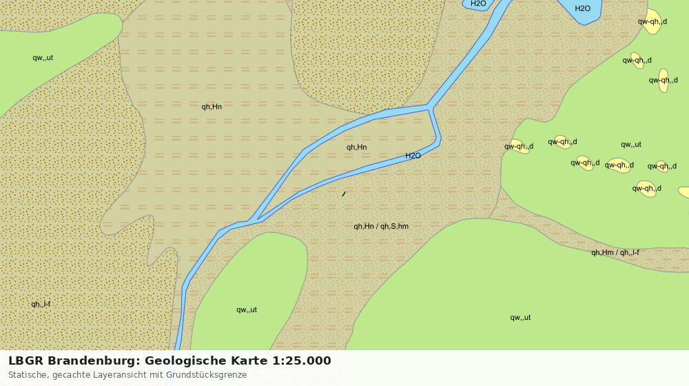 Statische Kartenansicht: LBGR Brandenburg: Geologische Karte 1:25.000