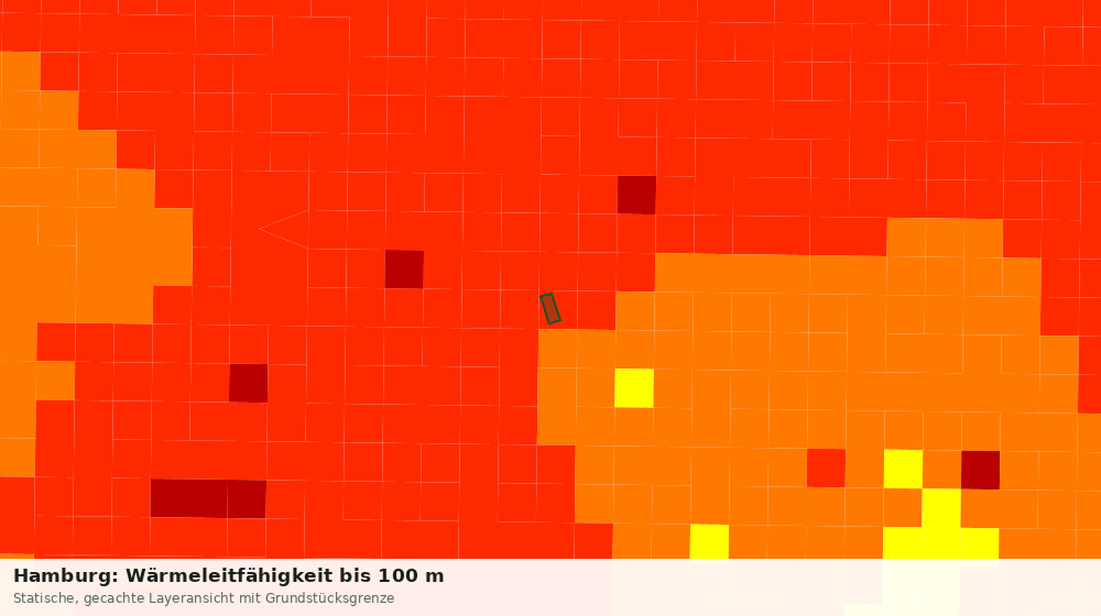Statische Kartenansicht: Hamburg: Wärmeleitfähigkeit bis 100 m
