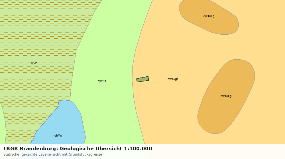 Statische Kartenansicht: LBGR Brandenburg: Geologische Übersicht 1:100.000