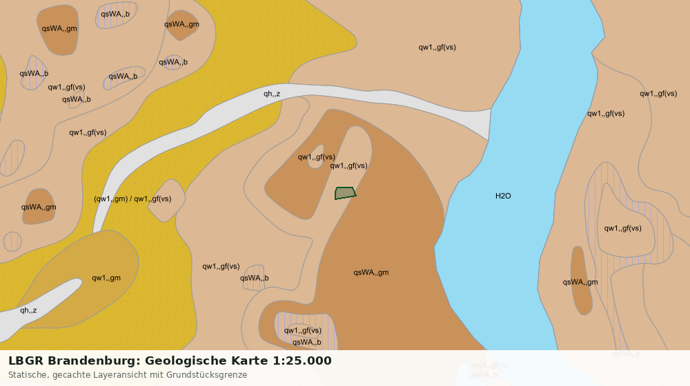 Statische Kartenansicht: LBGR Brandenburg: Geologische Karte 1:25.000