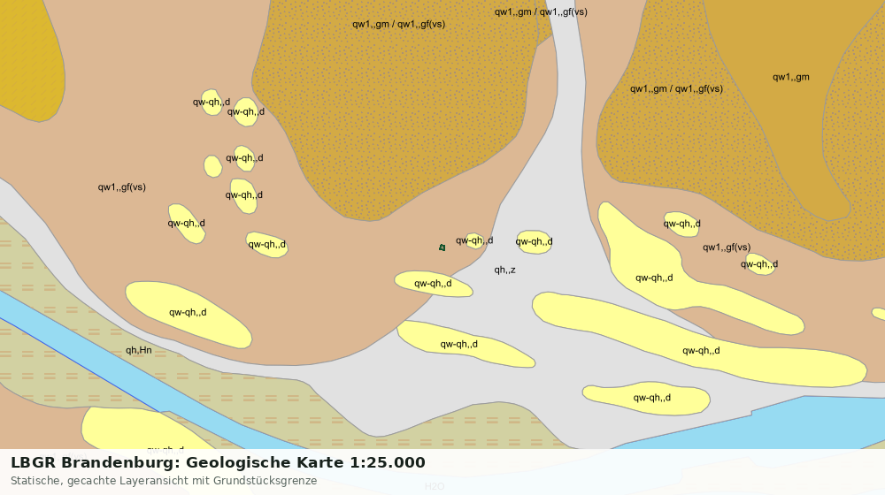 Statische Kartenansicht: LBGR Brandenburg: Geologische Karte 1:25.000