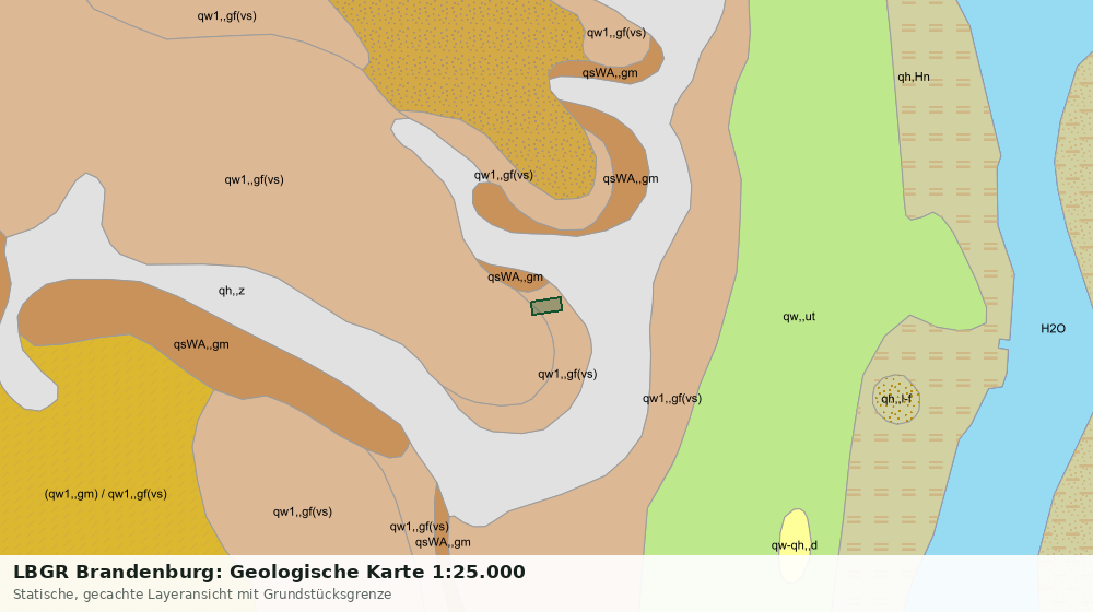 Statische Kartenansicht: LBGR Brandenburg: Geologische Karte 1:25.000