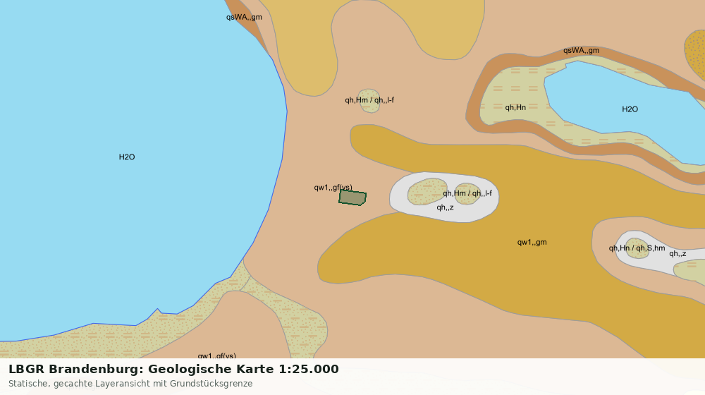 Statische Kartenansicht: LBGR Brandenburg: Geologische Karte 1:25.000