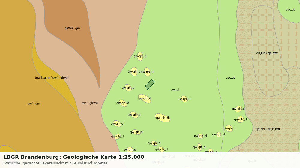 Statische Kartenansicht: LBGR Brandenburg: Geologische Karte 1:25.000