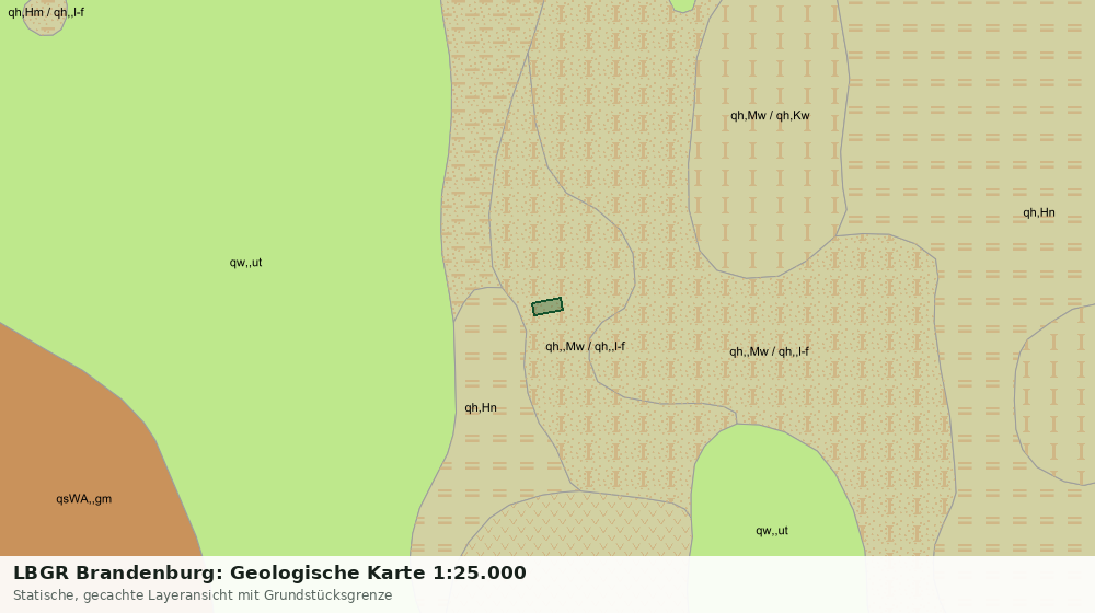 Statische Kartenansicht: LBGR Brandenburg: Geologische Karte 1:25.000