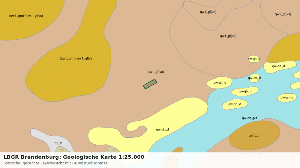 Statische Kartenansicht: LBGR Brandenburg: Geologische Karte 1:25.000