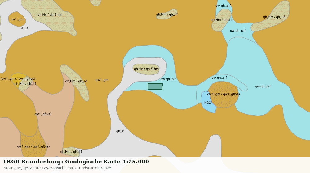 Statische Kartenansicht: LBGR Brandenburg: Geologische Karte 1:25.000