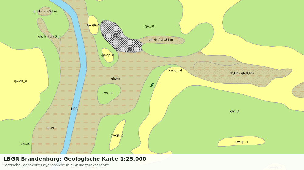 Statische Kartenansicht: LBGR Brandenburg: Geologische Karte 1:25.000