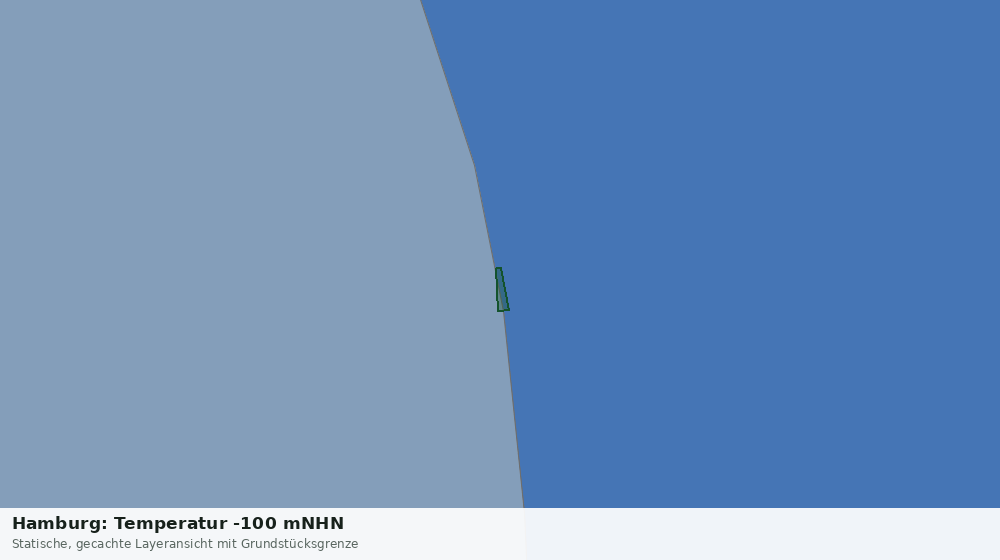 Statische Kartenansicht: Hamburg: Temperatur -100 mNHN